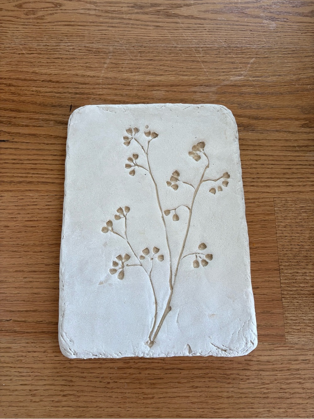 Magnolia pressed flowers plaque
